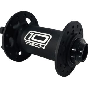 10TECH Front Hub: 6-bolt, J-Bend, 28H/14G ,15X110